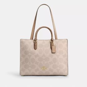 Maggie Tote Bag in Blocked Signature Canvas