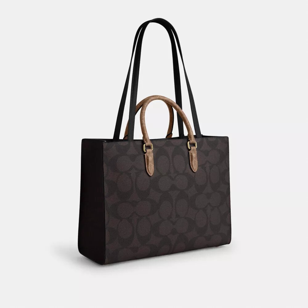Maggie Tote Bag in Blocked Signature Canvas