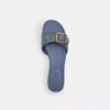 Margot Flat Sandal in Crystal Signature Denim