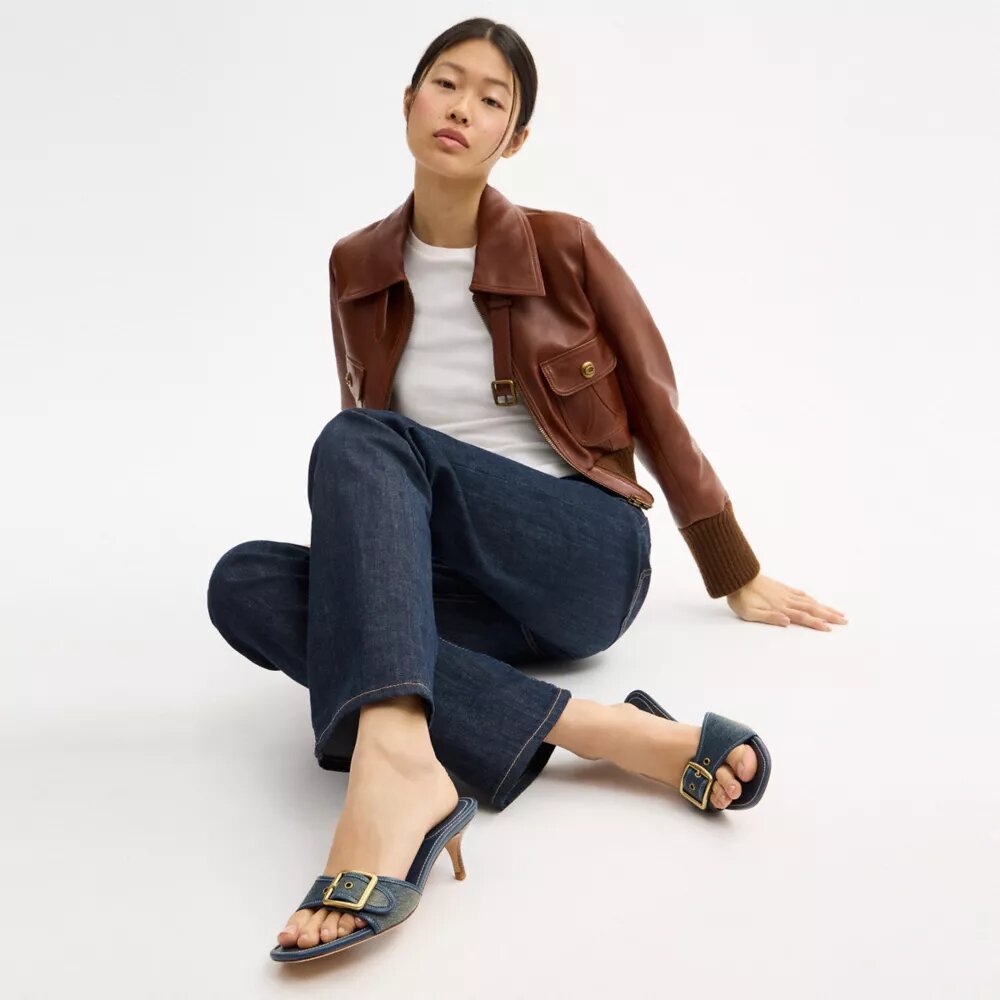 Margot Sandal in Loved Denim