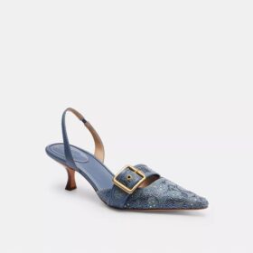 Margot Slingback in Crystal Signature Denim