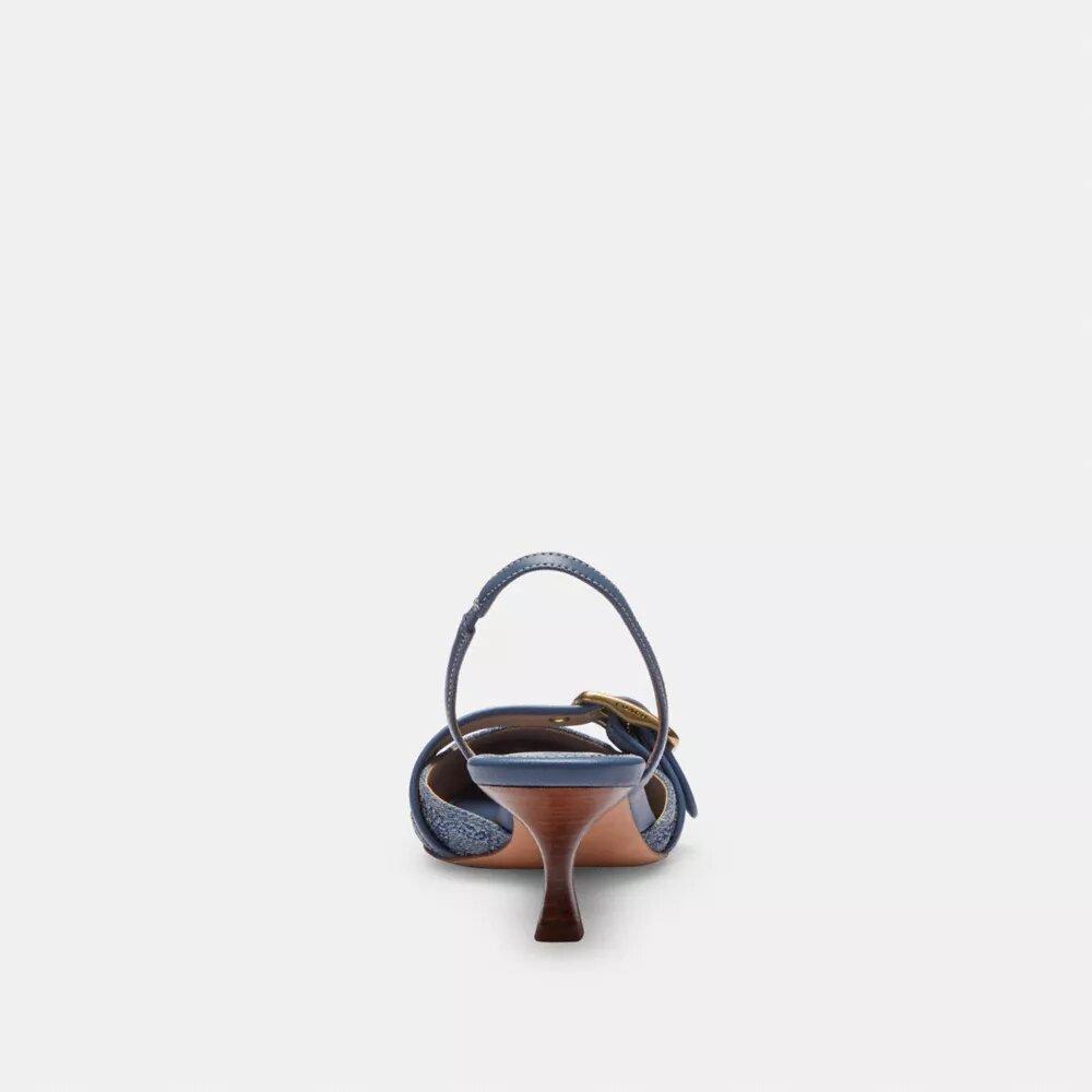 Margot Slingback in Crystal Signature Denim
