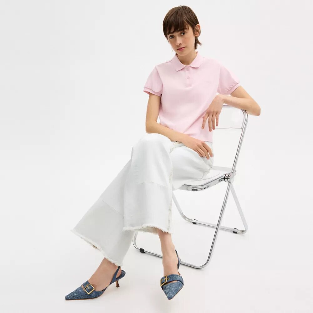 Margot Slingback in Crystal Signature Denim