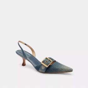 Margot Slingback in Loved Denim