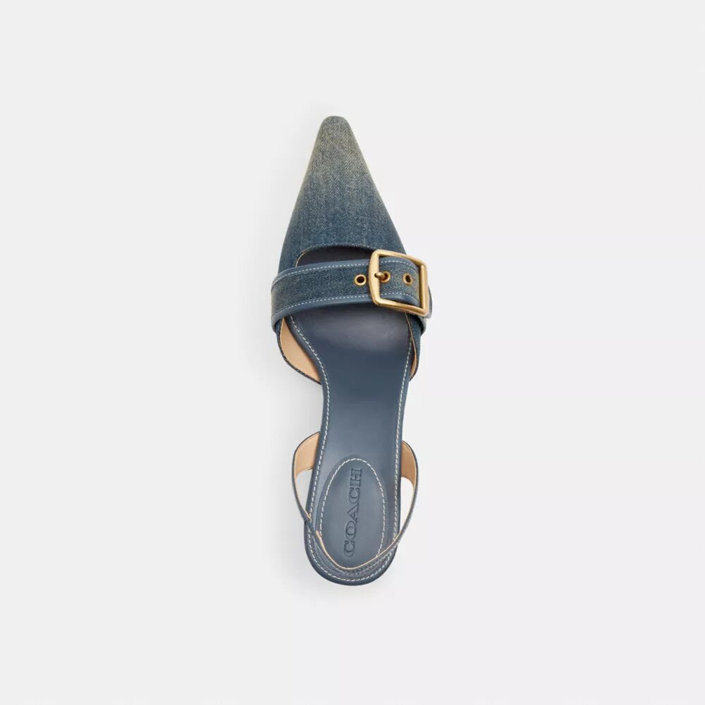 Margot Slingback in Loved Denim