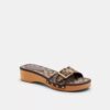 Margot Wooden Sandal in Signature Jacquard