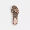 Margot Wooden Sandal in Signature Jacquard