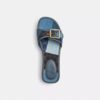 Margot Wooden Sandal with Signature Denim Patchwork