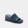 Marie Platform Sandal in Loved Denim
