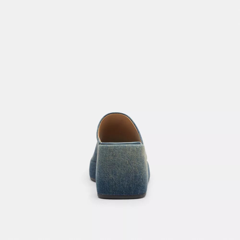 Marie Platform Sandal in Loved Denim