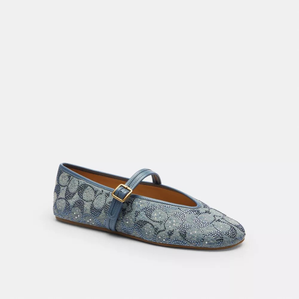 Mary Jane in Crystal Signature Denim