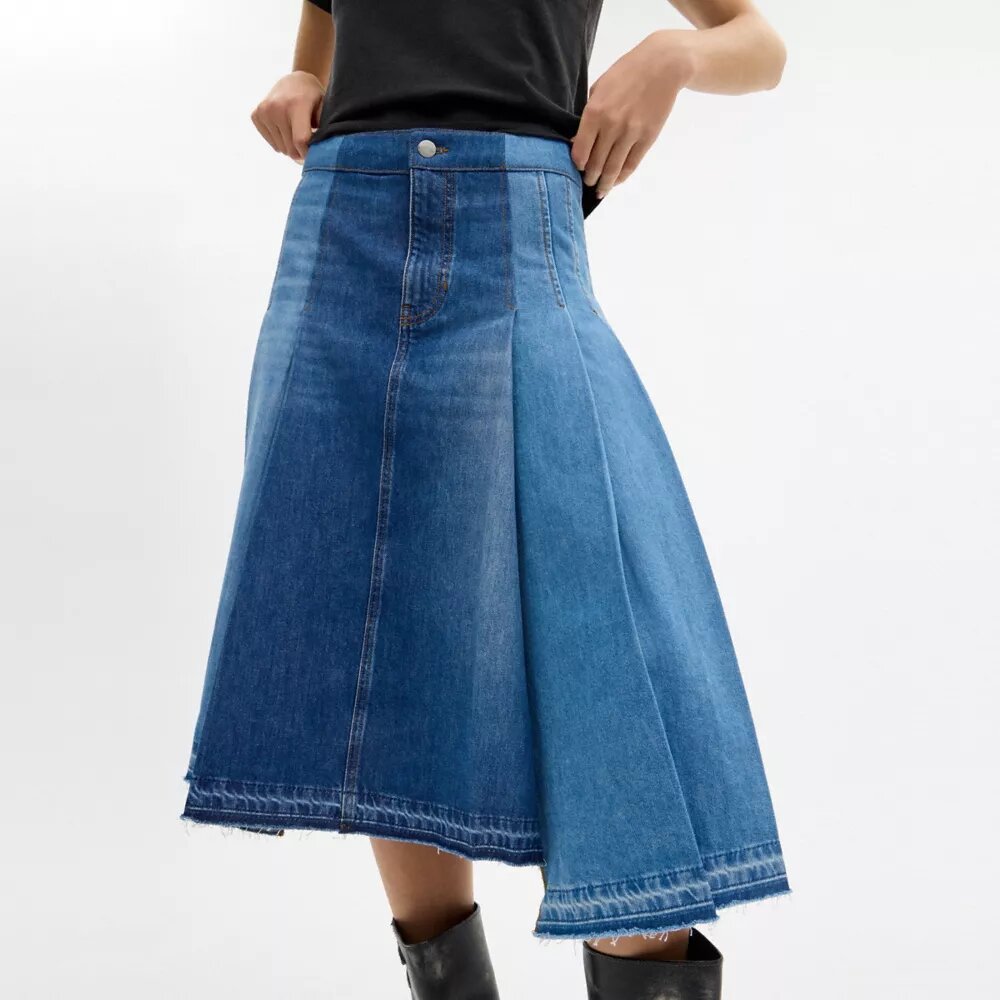 Maxi Denim Skirt in Organic Cotton
