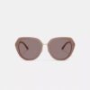 Maxi Sculpted C Oversized Round Sunglasses