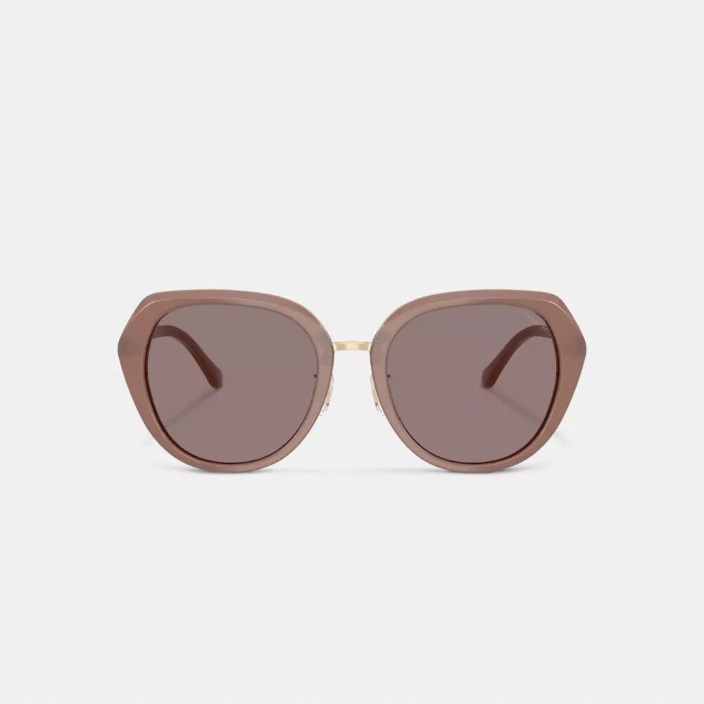 Maxi Sculpted C Oversized Round Sunglasses