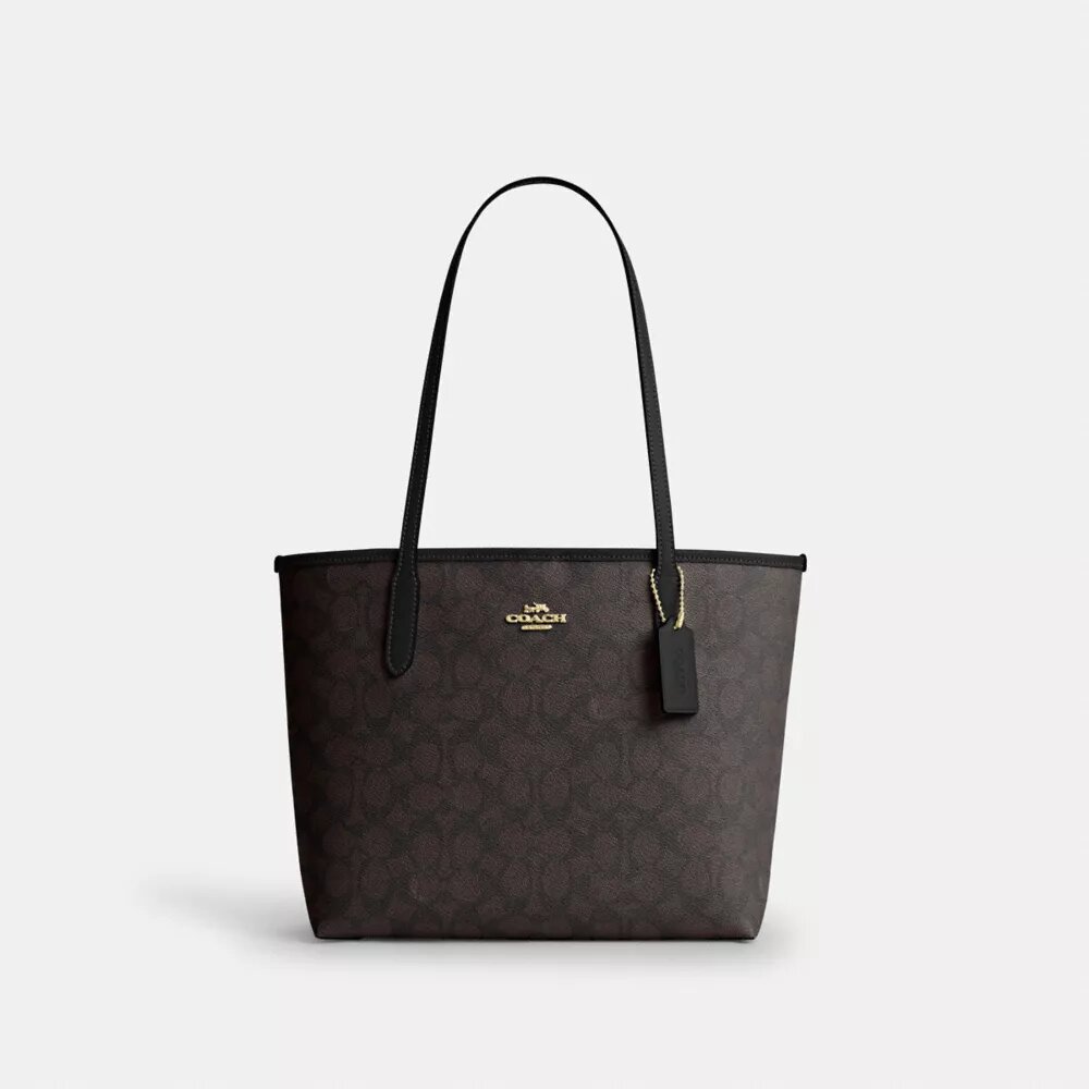 Medium City Tote Bag in Signature Canvas