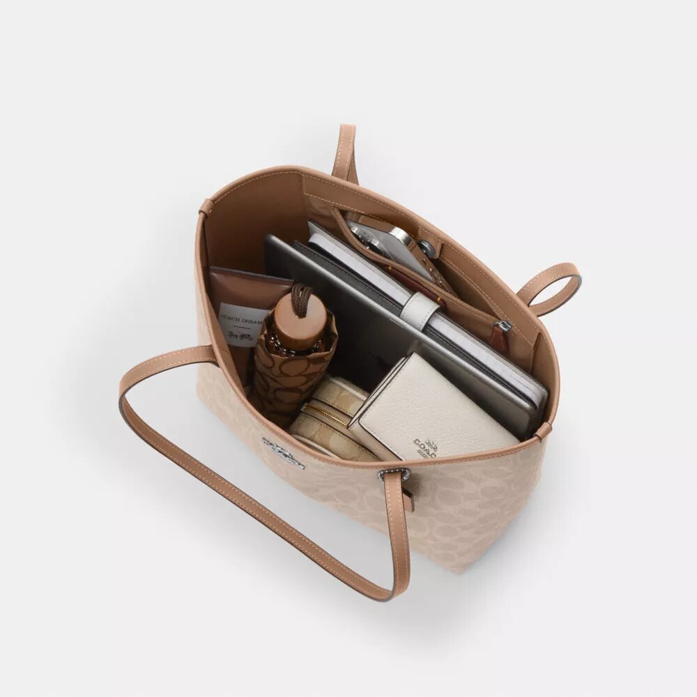 Medium City Tote Bag in Signature Canvas