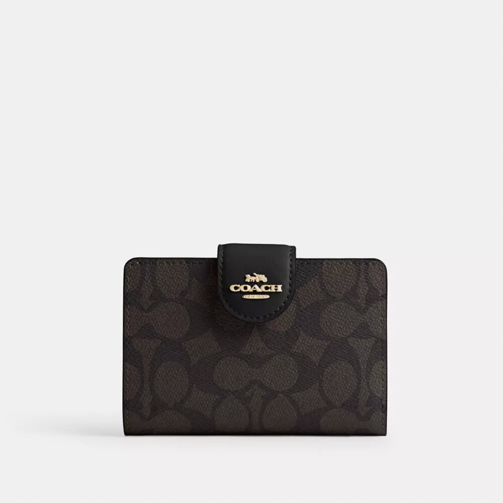 Medium Corner Zip Wallet in Signature Canvas