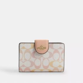 Medium Corner Zip Wallet in Signature Canvas