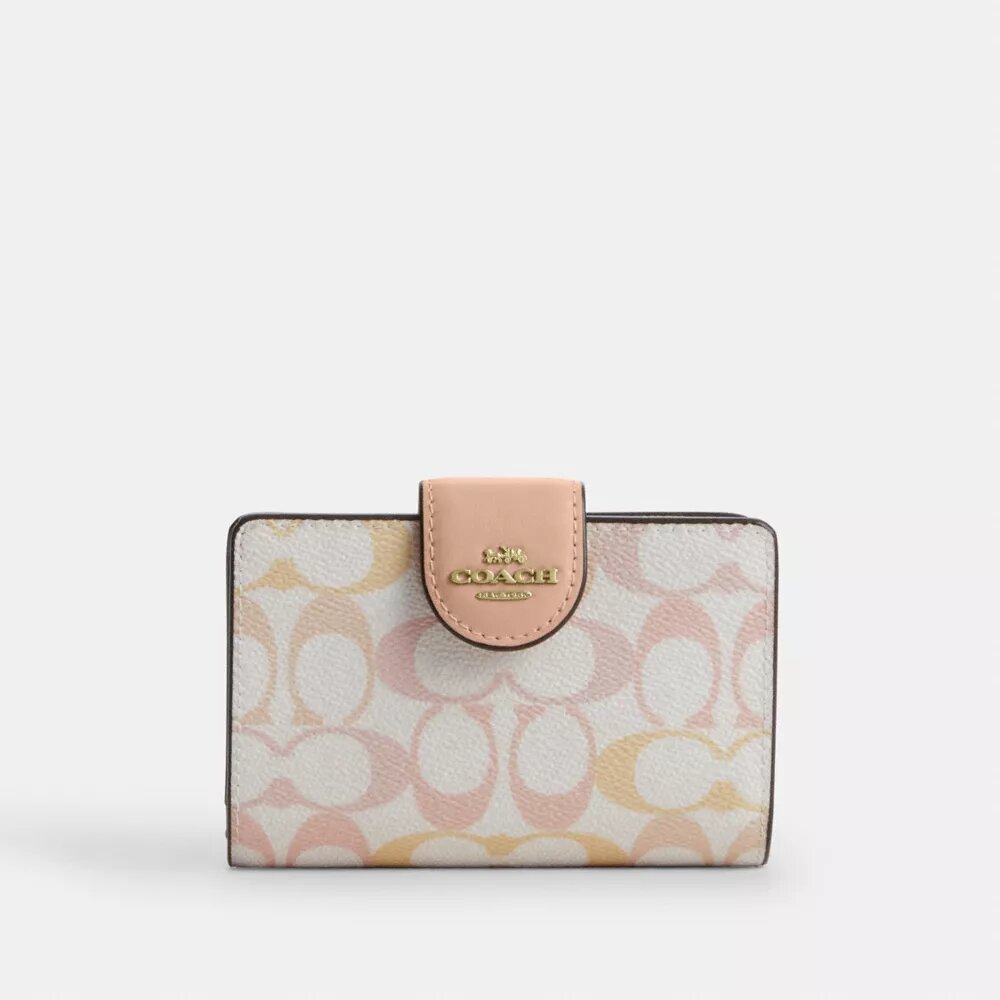 Medium Corner Zip Wallet in Signature Canvas