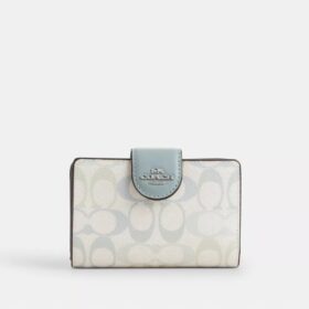 Medium Corner Zip Wallet in Signature Canvas