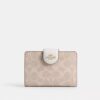 Medium Corner Zip Wallet in Signature Canvas