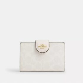 Medium Corner Zip Wallet in Signature Canvas