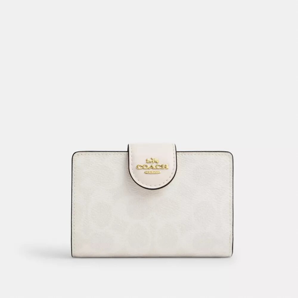 Medium Corner Zip Wallet in Signature Canvas