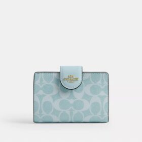 Medium Corner Zip Wallet in Signature Canvas