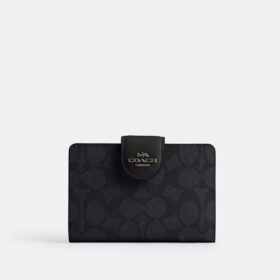 Medium Corner Zip Wallet in Signature Canvas
