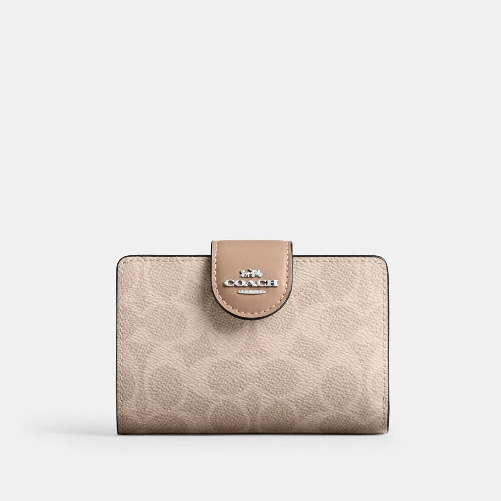 Medium Corner Zip Wallet in Signature Canvas
