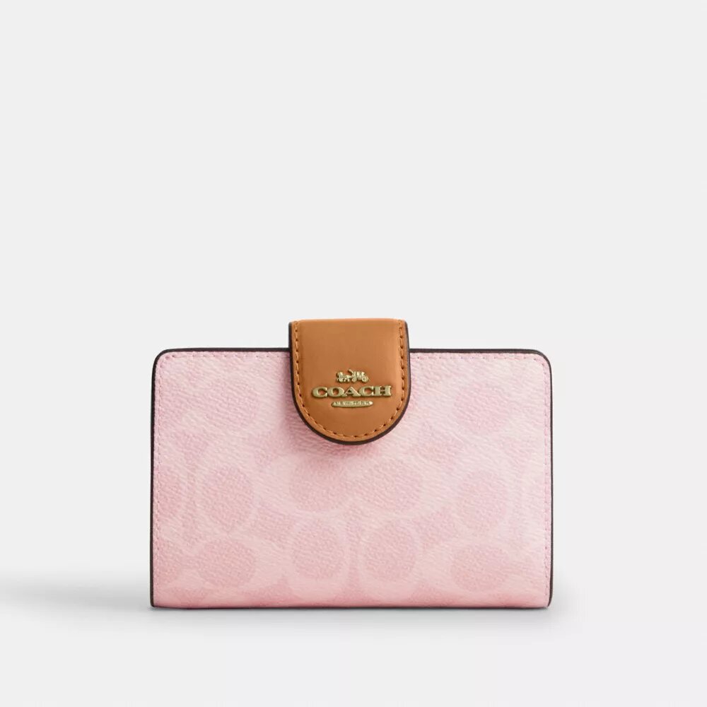 Medium Corner Zip Wallet in Signature Canvas