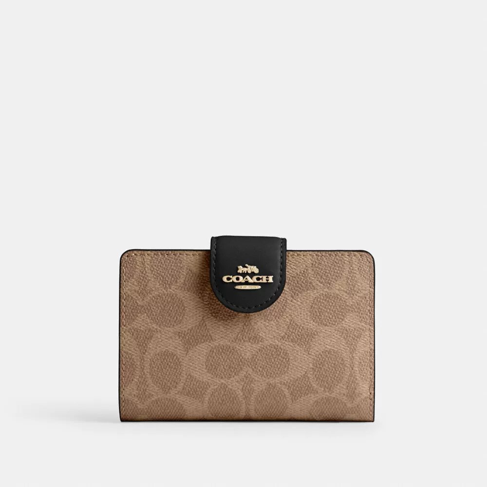 Medium Corner Zip Wallet in Signature Canvas