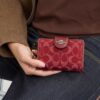 Medium Corner Zip Wallet in Signature Denim