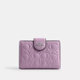 Medium Corner Zip Wallet in Signature Leather