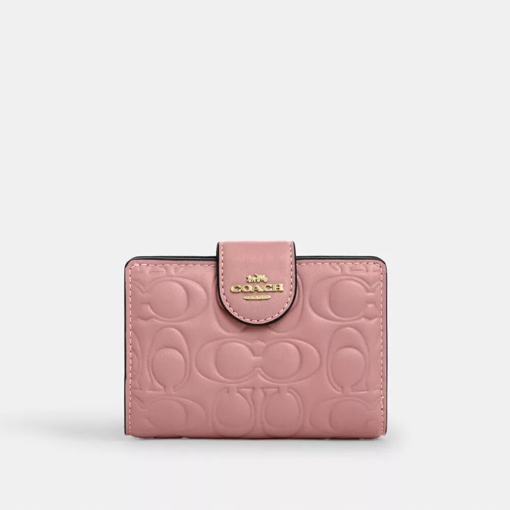 Medium Corner Zip Wallet in Signature Leather