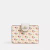 Medium Corner Zip Wallet with Floral Print