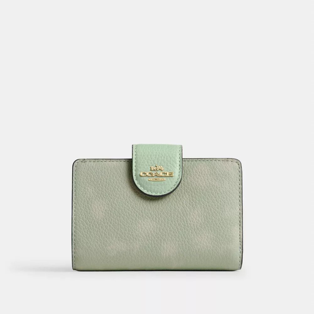 Medium Corner Zip Wallet with Floral Print
