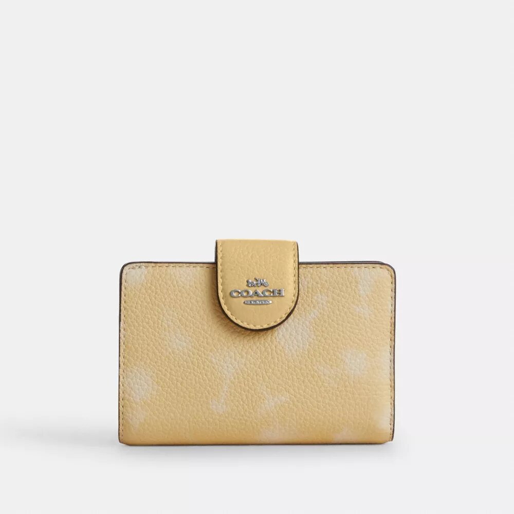 Medium Corner Zip Wallet with Floral Print