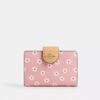 Medium Corner Zip Wallet with Floral Print