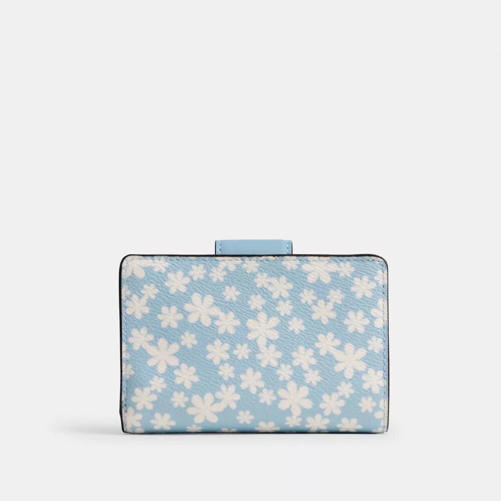 Medium Corner Zip Wallet with Floral Print