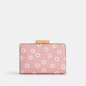 Medium Corner Zip Wallet with Floral Print