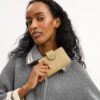 Medium Corner Zip Wallet with Floral Print
