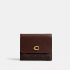 Mila Small Flap Wallet in Signature Canvas