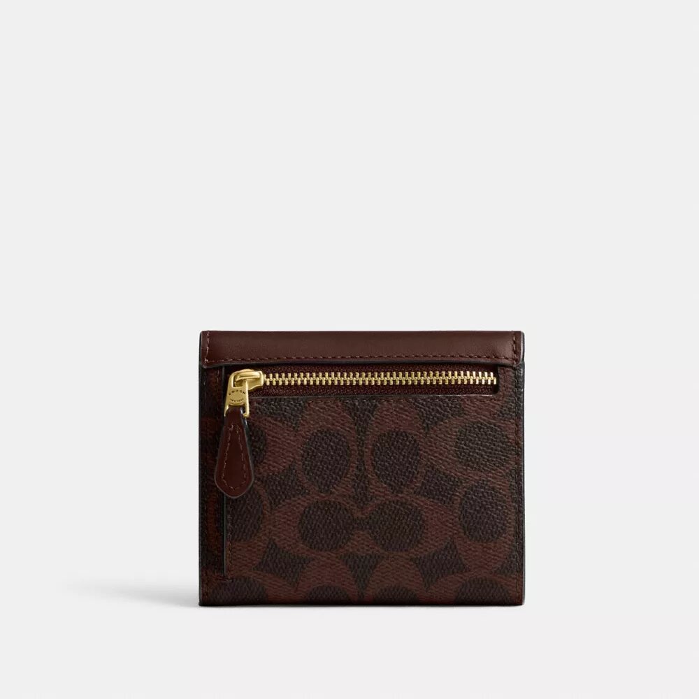 Mila Small Flap Wallet in Signature Canvas