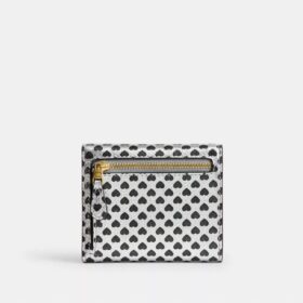 Mila Small Flap Wallet with Heart Print