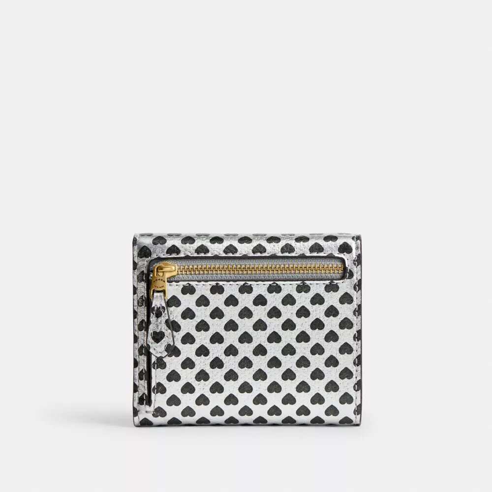 Mila Small Flap Wallet with Heart Print