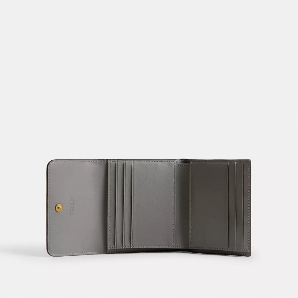 Mila Small Flap Wallet with Heart Print