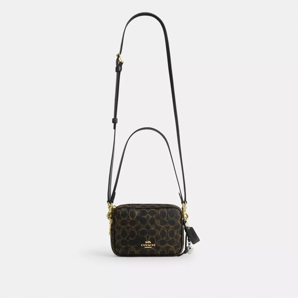 Mini Carey Crossbody Bag in Loved Signature Canvas