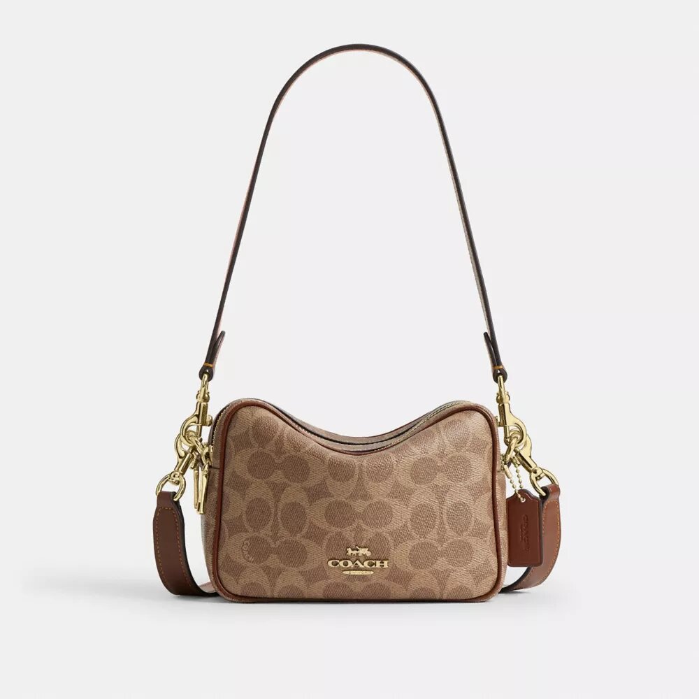 Mini Carey Crossbody Bag in Signature Canvas