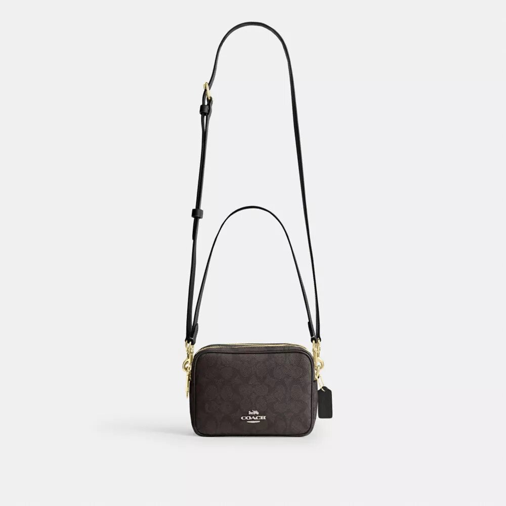 Mini Carey Crossbody Bag in Signature Canvas